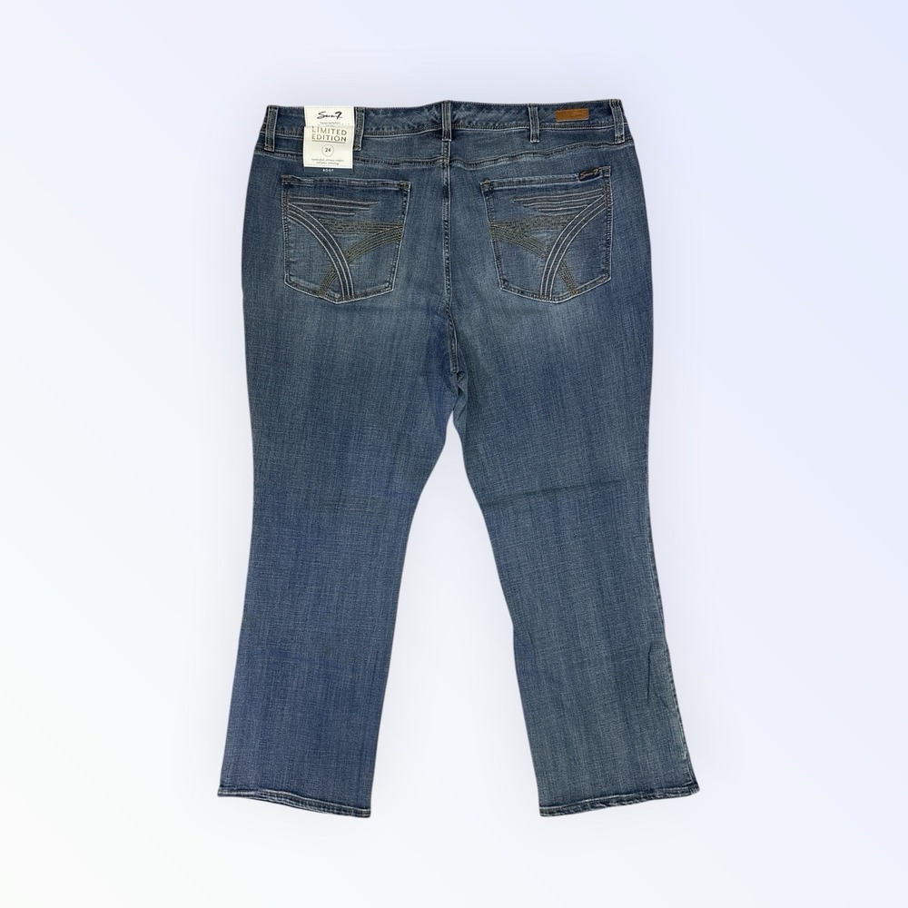 Seven7 Limited Edition BOOTCUT Jeans Womens 24 Stretch Dark Wash Denim